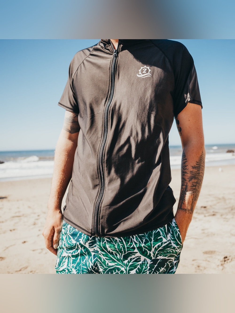 SwimZip Short Sleeve Rash Guard - Picture 3 of 8